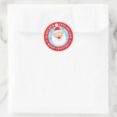 Sticker Rond Le Père Noël N'Ouvre Pas Avant Noël (Sac)