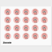 Sticker Rond Le perroquet de Rosa Bourke (Feuille)
