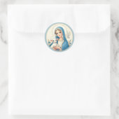 Sticker Rond Le petit agneau de Mary (Sac)