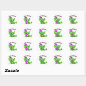 Sticker Rond Le petit dragon de papa (Feuille)