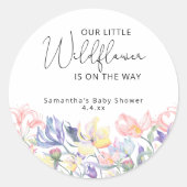 Sticker Rond Le petit fleur sauvage est en route (Devant)