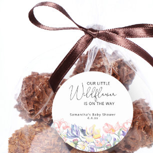 Sticker Rond Le petit fleur sauvage est en route