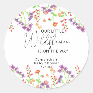 Sticker Rond Le petit fleur sauvage est en route