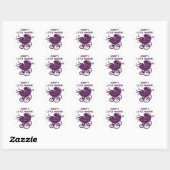 Sticker Rond Le petit monstre de maman. (Feuille)