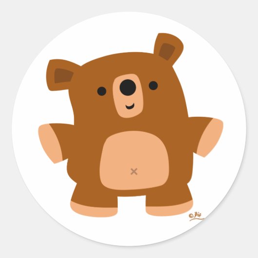 Sticker Rond Le petit ours (Devant)
