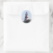Sticker Rond Le phare d'East Quoddy (Sac)