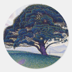 Sticker Rond Le pin Bonaventure - Paul Signac