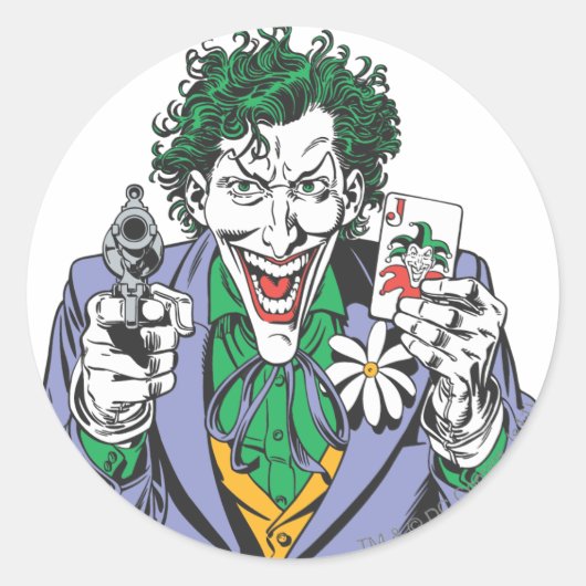 Sticker Rond Le pistolet Joker Points (Devant)