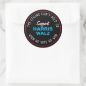 Sticker Rond Le plafond ne peut pas nous tenir HARRIS WALZ 2024 (Sac)