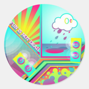 Sticker Rond Le plaisir n'est pas mort