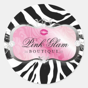 Sticker Rond Le plateau 311 rose somptueux embrasse les bonbons