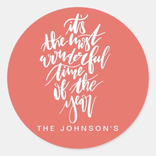 Sticker Rond le plus beau moment de l'année... (Devant)