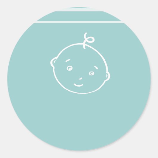 Sticker Rond le plus beau petit visage de bébé (Devant)