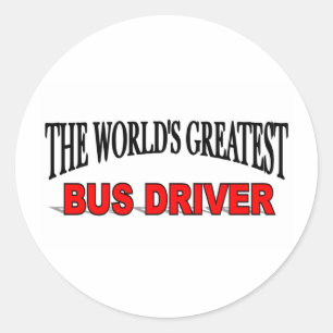 Sticker Rond Le plus grand chauffeur du bus du monde