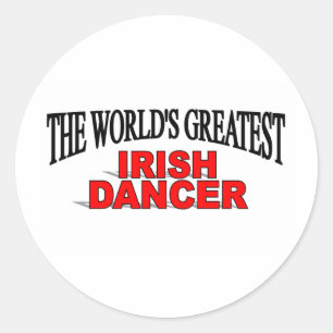 Sticker Rond Le plus grand danseur irlandais du monde