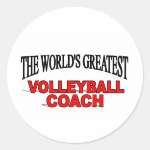 Sticker Rond Le plus grand entraîneur de volley-ball du monde