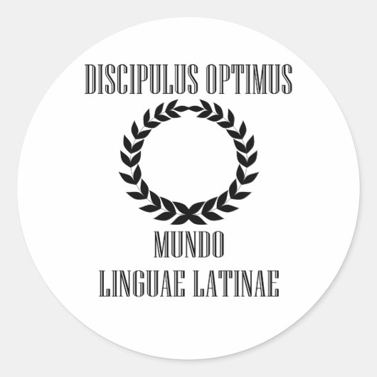 Sticker Rond Le plus grand étudiant latin du monde (masculin) (Devant)