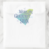 Sticker Rond Le plus grand fils du monde (Sac)