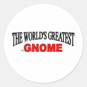 Sticker Rond Le plus grand gnome du monde