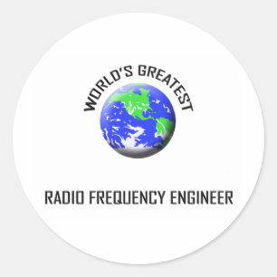 Sticker Rond Le plus grand ingénieur en radiofréquence du monde