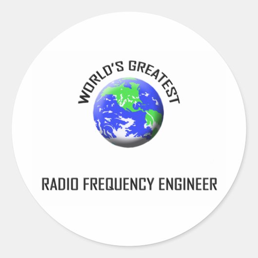 Sticker Rond Le plus grand ingénieur en radiofréquence du monde (Devant)