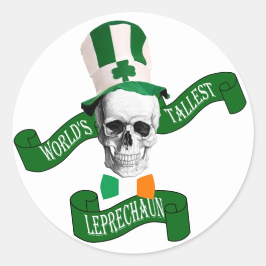 Sticker Rond Le plus grand leprechaun du monde (Devant)