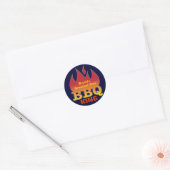 Sticker Rond Le plus grand papa BBQ KING du monde (Enveloppe)