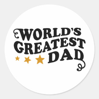 Sticker Rond Le plus grand papa du monde