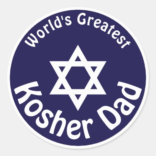 Sticker Rond Le plus grand papa Kosher du monde (Devant)