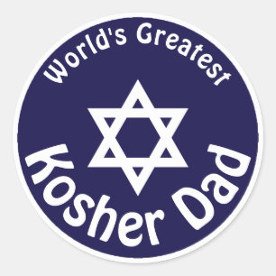 Sticker Rond Le plus grand papa Kosher du monde