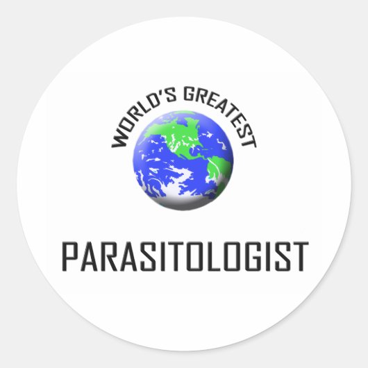 Sticker Rond Le plus grand parasitologue du monde (Devant)