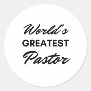 Sticker Rond Le plus grand pasteur du monde
