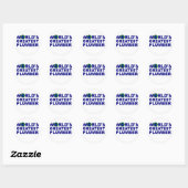 Sticker Rond Le plus grand plombier du monde (Feuille)
