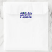 Sticker Rond Le plus grand plombier du monde (Sac)