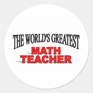 Sticker Rond Le plus grand professeur de mathématiques au monde