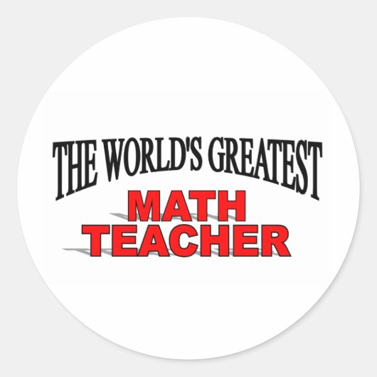 Sticker Rond Le plus grand professeur de mathématiques au monde (Devant)