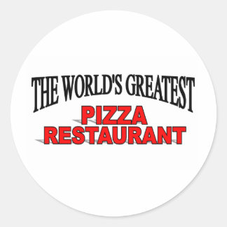 Sticker Rond Le plus grand restaurant de pizza du monde