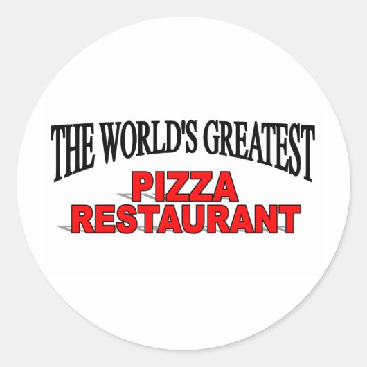 Sticker Rond Le plus grand restaurant de pizza du monde (Devant)