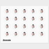 Sticker Rond Le plus grand sourire (Feuille)