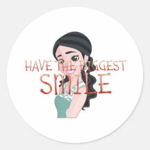 Sticker Rond Le plus grand sourire