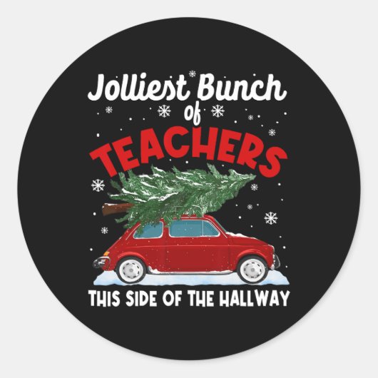 Sticker Rond Le Plus Jolis Groupe D'Enseignants De Ce Côté De L (Devant)