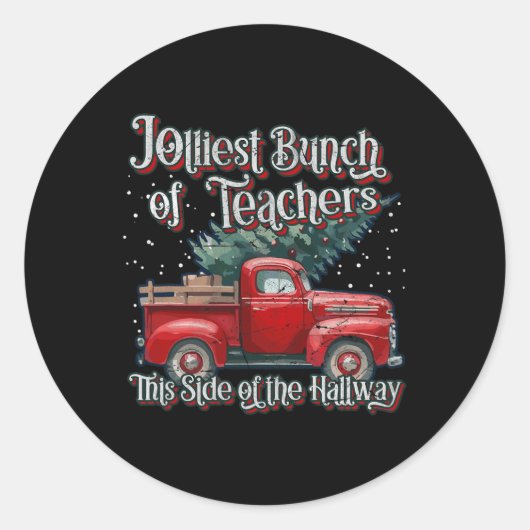 Sticker Rond Le Plus Jolis Groupe D'Enseignants De Ce Côté De L (Devant)