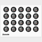 Sticker Rond Le Plus Jolis Groupe D'Enseignants De Ce Côté De L (Feuille)