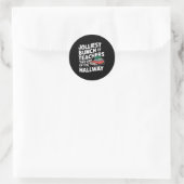 Sticker Rond Le Plus Jolis Groupe D'Enseignants De Ce Côté De L (Sac)