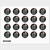 Sticker Rond Le Plus Joly Groupe D'Amis Les Noël Correspondant  (Feuille)