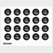 Sticker Rond Le plus triste pêcheur de pêche (Feuille)