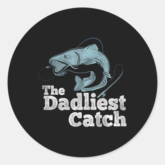 Sticker Rond Le plus triste pêcheur de pêche (Devant)
