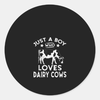 Sticker Rond Le poison de Just Boy Who Loves Dairy Cow