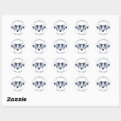 Sticker Rond Le poisson dans la mer Wedding shower des couples (Feuille)
