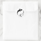 Sticker Rond Le poisson Yin Yang Koi (Sac)